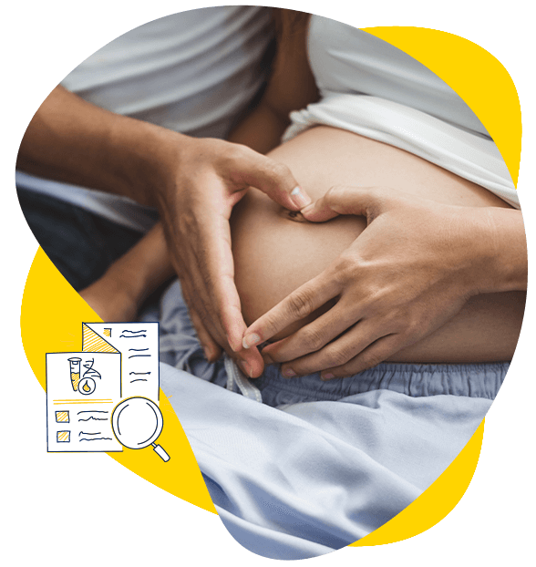 Para spodziewająca się dziecka oczekująca na wyniki nieinwazyjnych badań prenatalnych (NIPT)