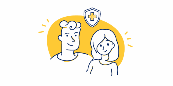 Para symbolizująca bezpieczeństwo i wygodę pacjenta